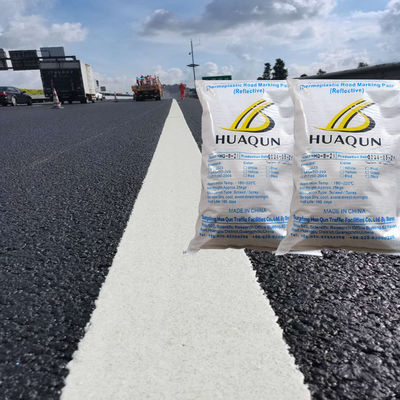comprar AASHTO M249 Tinta de marcação de estrada termoplástica padrão com 30% de contas de vidro para secagem rápida ≤3 min Fabricação em linha