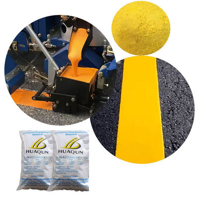 Comprar Pintura de marcação de estradas termoplástica de fusão a quente Amarelo Cor Suave e fluido Fabricação em linha