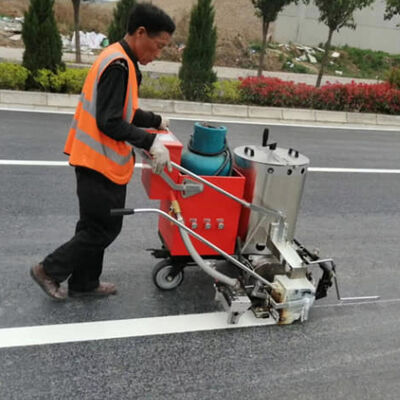 comprar Pó de Tinta para Demarcação Rodoviária Refletiva da Fábrica de Guangzhou Com Microesferas de Vidro Pré-misturadas Fabricação em linha