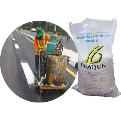 Pintura de linha branca de estrada personalizada, pó de pintura de linha de pavimento com 5% de contas de vidro pré-misturadas