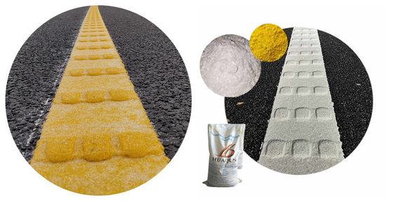 Secagem rápida Resistência ao desgaste forte Adesão forte Alta qualidade Personalizavel Branco Amarelo Convexo Tinta termoplástica de marcação de estradas