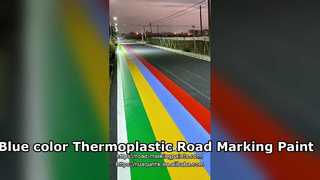 Aplicação de tinta termoplástica azul para marcação rodoviária | Marcação Rodoviária Durável e de Alta Visibilidade